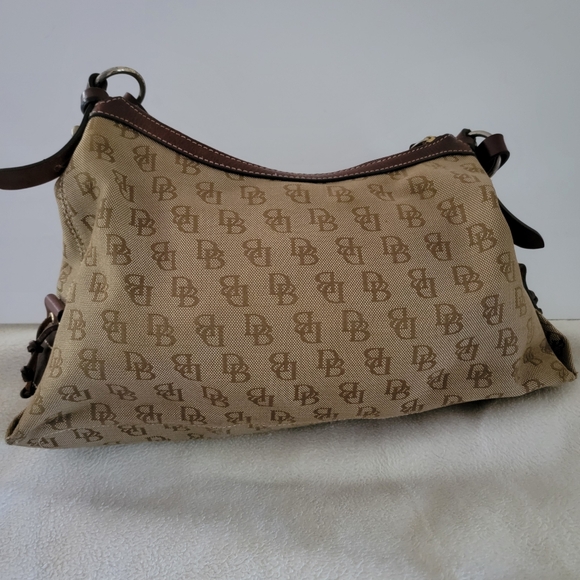 Dooney & Bourke Brown Logo Gretta Slouch Shoulder Bag Purse Vintage - Picture 9 of 16